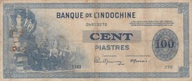 French Indo-China, 100 Piastres, 1945, FINE, p78
 Serial Number: 04813272
Estimate: 15-30 USD