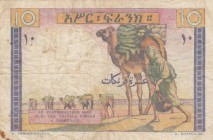 French Somaliland, 10 Francs, 1946, FINE, p19
Djibouti, Banque De L'indochine, Serial Number: J.25.993
Estimate: 25-50 USD