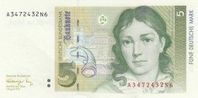 Germany, 5 Mark, 1991, UNC (-), p37
 Serial Number: A3472432N6
Estimate: 10-20 USD