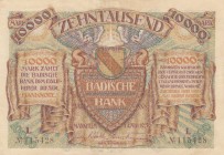 Germany, 10.000 Mark, 1923, VF, ps910
 Serial Number: L115428
Estimate: 15-30 USD