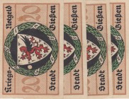 Germany, 1918, XF, Notgeld, Total 4 banknotes
Giessen
Estimate: 10-20 USD