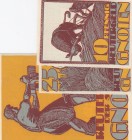 Germany, Total 3 banknotes
Notgeld, 10 Pfennig, 1922, UNC; 25 Pfennig, 1922, UNC; 50 Pfennig, 1922, UNC
Estimate: 10-20 USD
