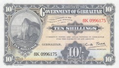 Gibraltar, 10 Shillings, 2018, UNC, 
New edition of the 1934 edition for collectors, Serial Number: 8K 0996175
Estimate: 10-20 USD