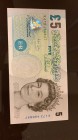 Great Britain, 5 Pounds, 2004, UNC, p391c
Queen Elizabeth II portrait, Serial Number: KJ73 486847
Estimate: 15-30 USD