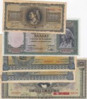 Greece, 1000 Drahmi, 1926 - 1942, Different conditions 5 Banknotes, between XF and VF, 
Estimate: 20-40 USD