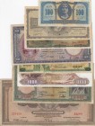 Greece, total 9 banknotes
25.000 Drachmai,1943, XF,p123; 1000 Drachmai, 1942, XF, p118; 1000 Drachmai, 1939, FINE, p110a; 100 Drachmai, 1950, VF, p32...