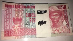 Guinea Bissau, 50 Pesos, 1990, UNC, p10, BUNDLE
Total 100 banknotes
Estimate: 40-80 USD