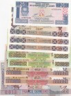 Guinea, Total 9 banknotes
25 Francs, 1985, UNC, p28a; 100 Francs(2), 2012, UNC, p35b; 100 Francs, 2012, UNC, p25a; 500 Francs(2), 2006, UNC, p39a; 1....