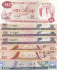Guyana, Total 7 banknotes
1 Dollar, 1992, UNC, p219; 20 Dollars(3), 1989, UNC, p27; 50 Dollars(2), 2016, UNC, p41; 100 Dollars, 2011, UNC(-), p36
Es...