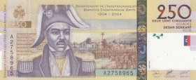Haiti, 250 Gourdes, 2004, UNC, p276a
Bicentenary of Haiti's Independence commemorative banknote, Serial Number: A2758965
Estimate: 15-30 USD