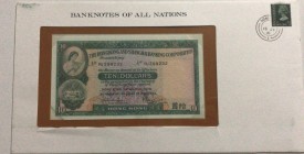 Hong Kong, 10 Dollars , 1978, UNC, p182, FOLDER
 Serial Number: RJ 299232
Estimate: 20-40 USD