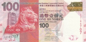 Hong Kong, 100 Dollars, 2014, UNC, p214d
 Serial Number: LZ154707
Estimate: 15-30 USD