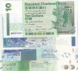 Hong Kong, UNC, 4 Different banknotes
10 Dollars, 1994,p284; 20 Dollars, 2003, p291; 20 Dollars ,2012, p212; 50 Dollars,2016, p298
Estimate: 20-40 U...