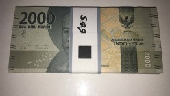 Indonesia, 2.000 Rupiah, 2016, UNC, p155, BUNDLE
Total 100 banknotes
Estimate: 30-60 USD