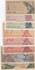Indonesia, UNC, Total 8 banknotes
1 Sen, 1964, p90a; 5 Sen, 1964, p91a; 10 Sen, 1964, p92a; 25 Sen, 1964, p93a; 50 Sen(2), 1964, p94a; 1 Rupi, 1961, ...