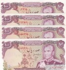 Iran, 100 Rials , 1974/1979, UNC, p102a, (Total 4 banknotes)
Estimate: 50-100 USD