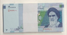 Iran, 20.000 Rials, 2014, UNC, p153, stacks of money
total 100 banknotes, Serial Number: 476901
Estimate: 100-200 USD