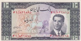 Iran, 10 Rials, 1948, UNC, p47
 Serial Number: 829815
Estimate: 25-50 USD