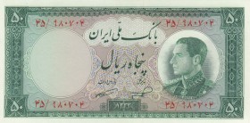 Iran, 50 Rials , 1954, AUNC - UNC, p66
Estimate: 25-50 USD