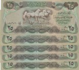 Iraq, 25 Dinars, 1980, XF, p66b, Total 5 banknotes
Estimate: 15-30 USD