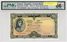 Ireland, 1 Pound, 1976, UNC, p64d
PMG 66 EPQ, Serial Number: 74L986878
Estimate: 75-150 USD