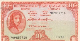 Ireland, 10 Shillings, 1968, XF, p63a
 Serial Number: 70P657718
Estimate: 40-80 USD