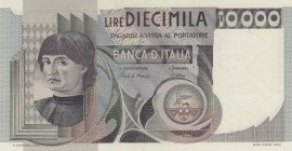 Italy, 10.000 Lire, 1976/1984, XF, p106b
 Serial Number: GB 637103N
Estimate: 20-40 USD