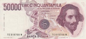 Italy, 50.000 Lire, 1984, XF, p113a
 Serial Number: TC015709N
Estimate: 30-60 USD