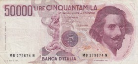 Italy, 50.000 Lire, 1984, VF, p113a
There are pinholes, Serial Number: MB 279674N
Estimate: 15-30 USD