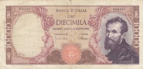 Italy, 10.000 Lire, 1962, VF (-), p97
There are little stains , Serial Number: P0332 008331
Estimate: 20-40 USD