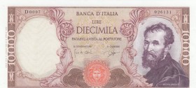 Italy, 10.000 Lire, 1962, UNC (-), p97a
 Serial Number: D0097 026131
Estimate: 75-150 USD