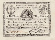 Italy, 10 Pauli, 1798, UNC, pS540b
 Serial Number: N.n198ss
Estimate: 75-150 USD