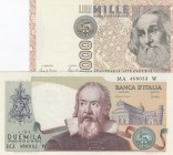 Italy, Total 2 banknotes
1.000 Lire, 1982, UNC(-), p109b; 2.000 Lire, 1983, UNC, p103c
Estimate: 15-30 USD