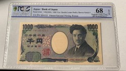 Japan, 1000 Yen, 2004, UNC, p104d
PCGS 68 OPQ , Serial Number: PW180435J
Estimate: 75-150 USD