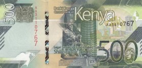 Kenya, 500 Shillings, 2019, UNC, pNew
 Serial Number: AA3510767
Estimate: 10-20 USD