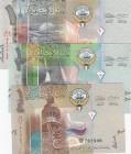 Kuwait, 1/4 Dinar, 1/2 Dinar and 1 Dinar, 2014, UNC, p29, p30, p31, (Total 3 banknotes)
Estimate: 15-30 USD