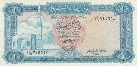 Libya, 1 Dinar, 1972, XF, p35b
 Serial Number: 1 C/29 745218
Estimate: 20-40 USD