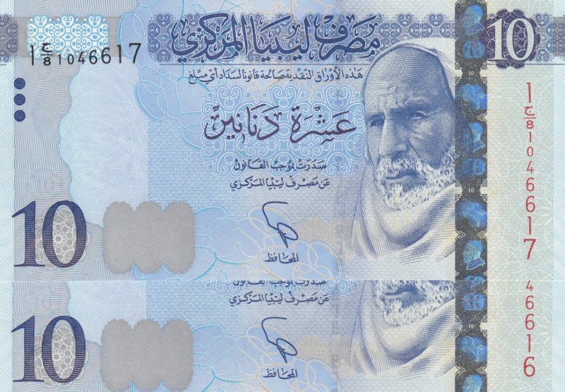 Libya, 10 Dinars, 2015, UNC, p82, Total 2 banknotes
Estimate: 10-20 USD