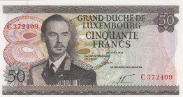 Luxembourg, 50 Francs, 1972, UNC, p55a
 Serial Number: C372409
Estimate: 15-30 USD