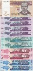 Malawi, Total 11 banknotes
10 Kwacha, 2004, UNC, p51; 20 Kwacha(3), 2016, UNC, p63c; 20 Kwacha, 2015, UNC, p63b; 50 Kwacha(2), 2016, UNC, p64c; 100 K...