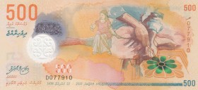 Maldives, 500 Rufiyaa, 2015, UNC, p30
Polymer plastic banknote, Serial Number: D077910
Estimate: 40-80 USD