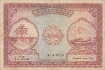 Maldives, 10 Rupees, 1947, VF (-), p5
 Serial Number: A181 555
Estimate: 50-100 USD