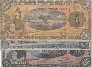 Mexico, Pesos, 1914, XF, total 3 banknotes
1 Pesos, 1915, pS1101; 50 Pesos, 1914, pS1114; 100 Pesos, 1914, pS1115, Serial Number: 23198340, 545725, 3...