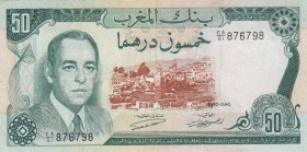 Morocco, 50 Dirhams, 1970, VF, p58a
 Serial Number: 876798
Estimate: 15-30 USD