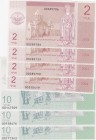 Nagorno-Karabakh, 
2 Dram(4), 2004, UNC, p1; 10 Dram(3), 2004, UNC, p2 (Total 7 banknotes)
Estimate: 10-20 USD