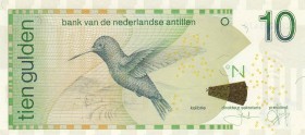 Nederlands Antilles, 10 Gulden, 2016, UNC, p28h
 Serial Number: 2263795470
Estimate: 10-20 USD