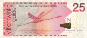 Nederlands Antilles, 25 Gulden , 2016, UNC, p29i
 Serial Number: 4209066513
Estimate: 25-50 USD