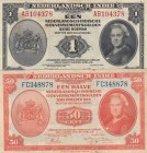 Netherlands, 50 Cents and 1 Gulden, 1943, XF, p110, p111, (Total 2 banknotes)
Estimate: 15-30 USD