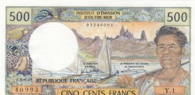 New Caledonia, 500 Francs, 1969-92, UNC, p60e
 Serial Number: 40993
Estimate: 50-100 USD
