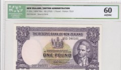 New Zealand, 1 Pound, 1958, UNC, p159c
ICG 60, Serial Number: 050 046161
Estimate: 100-200 USD